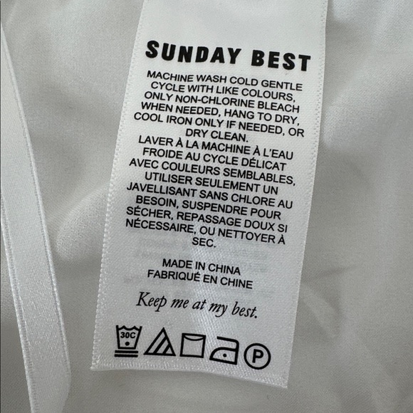 Sunday Best Aritzia White Pleated Tennis Skirt Sz 12 - Picture 9 of 9